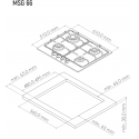 6563 Газовая варочная панель MSG 66 Blanc