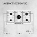 6075 Варочная поверхность Kuppersberg FV9TGRZ W Silver