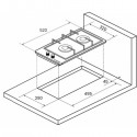 6452 Варочная панель газовая Домино FG 32 W