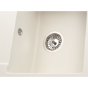 8037 Кухонная мойка MODENA 1B1D WHITE ALABASTER