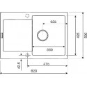 8053 Кухонные гранитные мойки Kuppersberg MODENA 1B1D SAND